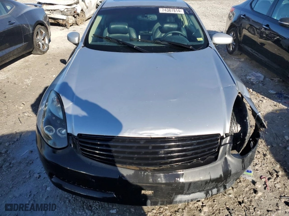 2003 Infiniti G35 Coupe w/Leather with VIN JNKCV54E73M204131, listed as a Copart auction lot 74387814 with 243989 miles and Salvage Title. Bid and sale history available at carsss.com. Image 5.