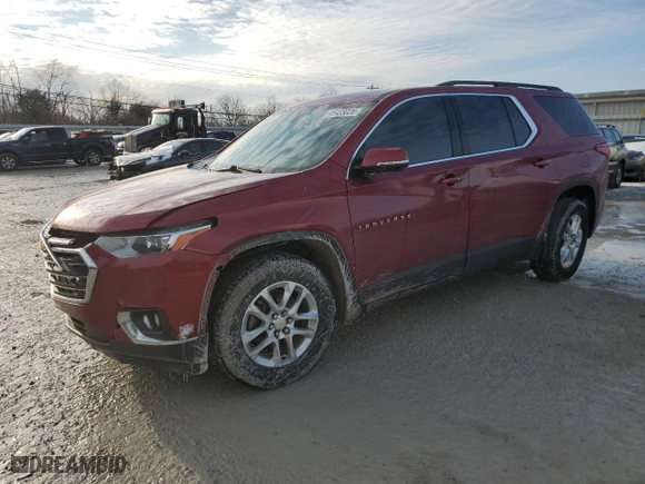 2020 Chevrolet Traverse LT Cloth with VIN 1GNERGKW4LJ284101, listed as a Copart auction lot 45403025 with 117,280 mi miles and Salvage Title. Bid and sale history available at carsss.com. Image 1.