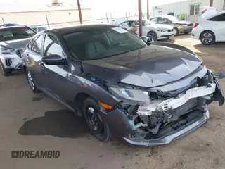 2020 Honda Civic Sedan LX with VIN 2HGFC2F61LH552858, listed as a IAAI auction lot 41554396 with 166,982 mi miles. Bid and sale history available at carsss.com. Image 1.