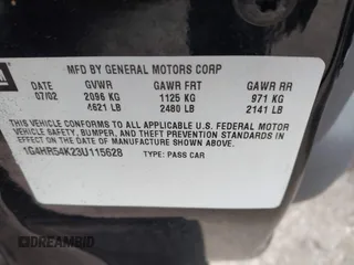 2003 Buick LeSabre Limited with VIN 1G4HR54K23U115628, listed as a IAAI auction lot 41819918 with 115,397 mi miles and . Bid and sale history available at carsss.com. Image 9.