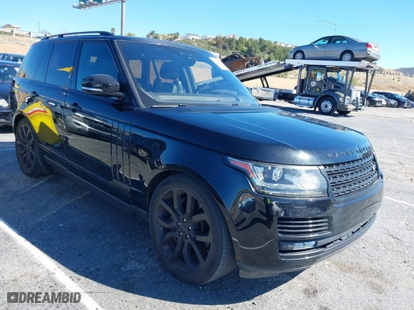 2017 Land Rover Range Rover with VIN SALGS2FE9HA347512, listed as a IAAI auction lot 41616415 with 53,913 mi miles. Bid and sale history available at carsss.com. Image 1.