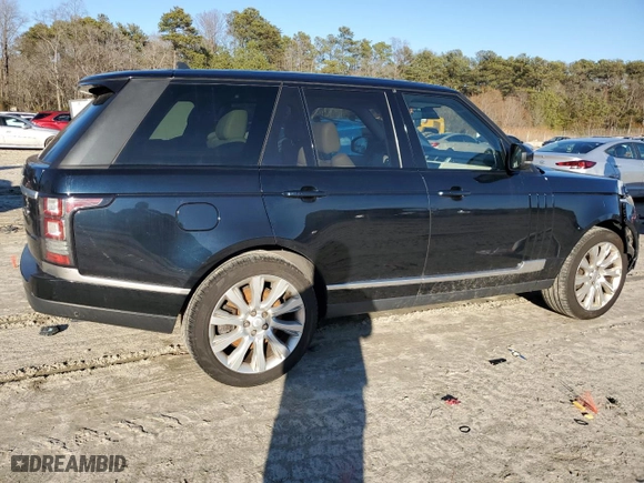 2016 Land Rover Range Rover Supercharged with VIN SALGS2EFXGA296109, listed as a Copart auction lot 45457845 with 132,406 mi miles and Salvage Title. Bid and sale history available at carsss.com. Image 3.