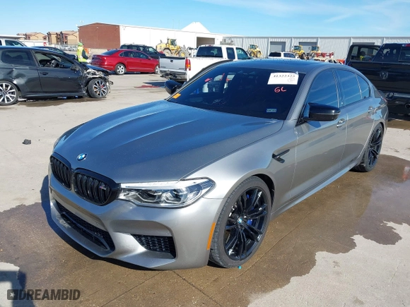 2019 BMW M5 with VIN WBSJF0C53KB448064, listed as a IAAI auction lot 41322325 with 47,694 mi miles. Bid and sale history available at carsss.com. Image 18.