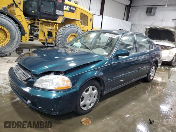 1998 Honda Civic EX with VIN 2HGEJ8642WH539768, listed as a Copart auction lot 87055024 with 126,726 mi miles and Salvage Title. Bid and sale history available at carsss.com. Image 1.