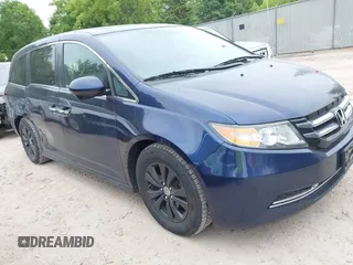2015 Honda Odyssey EX-L z VIN 5FNRL5H68FB070392, wystawiony jako IAAI lot #42412403 z przebiegiem 146 907 mil mil oraz . Historia ofert i sprzedaży dostępna na DreamBid. Obrazek 1.