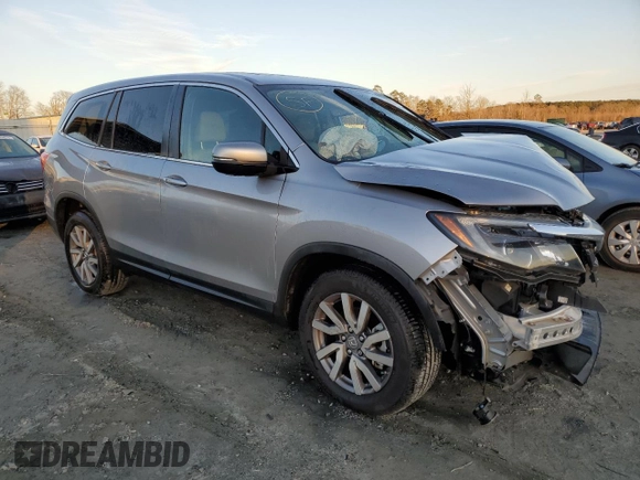 2020 Honda Pilot EX-L with VIN 5FNYF5H51LB026045, listed as a Copart auction lot 87933045 with 0 mi miles and Salvage Title. Bid and sale history available at carsss.com. Image 4.