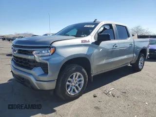 2025 Chevrolet Silverado 1500 with VIN 2GCUKEED7S1137500, listed as a Copart auction lot 45814665 with 3,489 mi miles and Salvage Title. Bid and sale history available at DreamBid. Image 1.