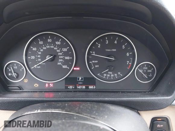 2014 BMW 3 Series 328i with VIN WBA3C1C51EK106435, listed as a IAAI auction lot 41202983 with 142,135 mi miles. Bid and sale history available at carsss.com. Image 7.