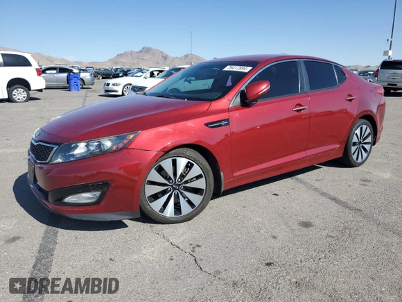 2013 Kia Optima SX with VIN 5XXGR4A62DG174106, listed as a Copart auction lot 76417894 with 92,587 mi miles and Salvage Title. Bid and sale history available at carsss.com. Image 1.