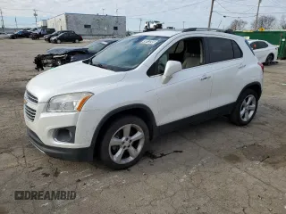 2015 Chevrolet Trax LTZ with VIN KL7CJTSBXFB205894, listed as a Copart auction lot 49813245 with 107,165 mi miles and Clean Title. Bid and sale history available at carsss.com. Image 1.