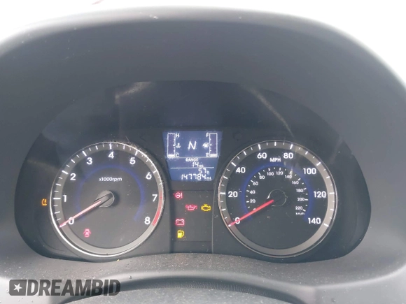 2015 Hyundai Accent GLS with VIN KMHCU4AE3FU806849, listed as a IAAI auction lot 41935761 with 147,784 mi miles. Bid and sale history available at carsss.com. Image 7.