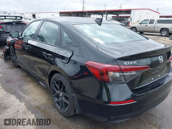 2025 Honda Civic Sedan Sport with VIN 2HGFE2F53SH546060, listed as a IAAI auction lot 41690807 with 1 mi miles. Bid and sale history available at carsss.com. Image 3.