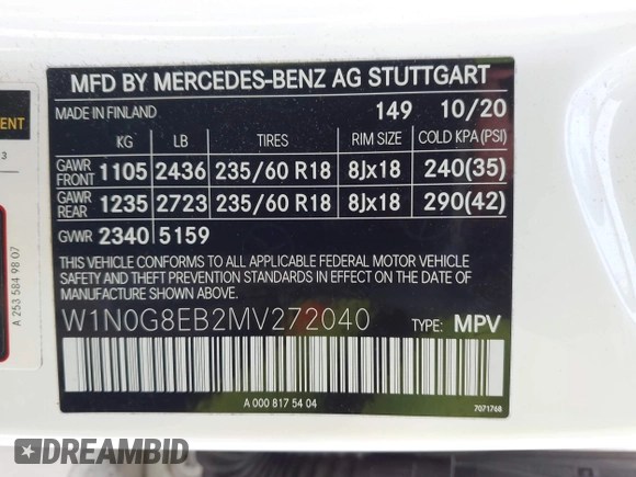 2021 Mercedes-Benz GLC 300 z VIN W1N0G8EB2MV272040, wystawiony jako IAAI lot #41956317 z przebiegiem 42 855 mil mil oraz . Historia ofert i sprzedaży dostępna na DreamBid. Obrazek 9.