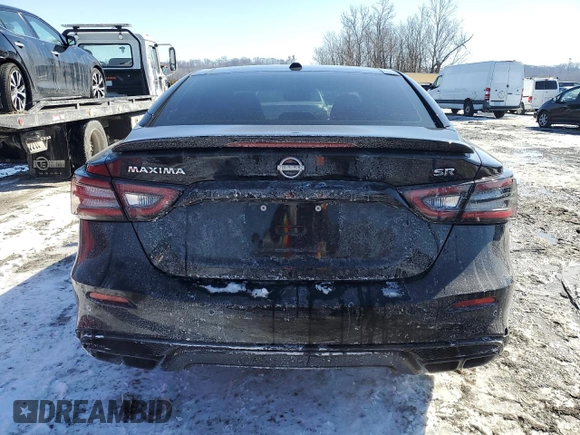2023 Nissan Maxima SR with VIN 1N4AA6EV1PC505472, listed as a Copart auction lot 46052345 with 19,117 mi miles and Salvage title. Bid and sale history available at DreamBid. Image 6.