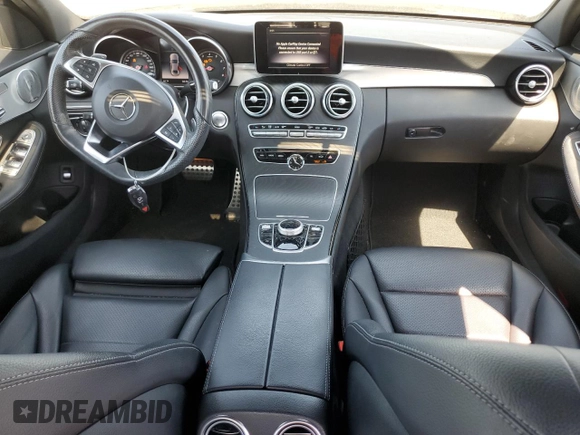 2018 Mercedes-Benz C 300 with VIN 55SWF4JB3JU280093, listed as a Copart auction lot 64334245 with 65,251 mi miles and Salvage title. Bid and sale history available at DreamBid. Image 8.