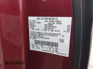2004 Ford F-150 STX with VIN 1FTRX12WX4NC32379, listed as a IAAI auction lot 41561526 with 171,662 mi miles. Bid and sale history available at carsss.com. Image 9.