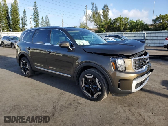 2025 Kia Telluride S with VIN 5XYP64GCXSG612966, listed as a Copart auction lot 51367835 with 105 mi miles and Salvage Title. Bid and sale history available at DreamBid. Image 4.