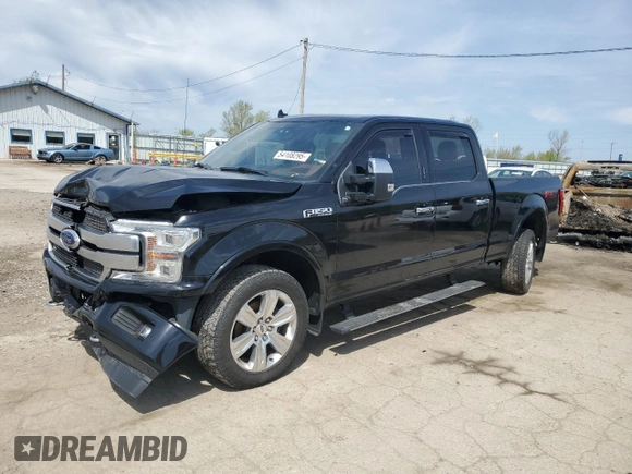 2018 Ford F-150 XL with VIN 1FTFW1EG2JFE02475, listed as a Copart auction lot 54108295 with 121,193 mi miles and Salvage title. Bid and sale history available at DreamBid. Image 1.