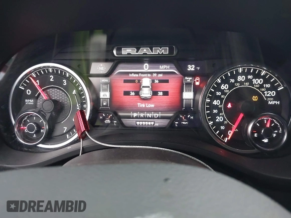 2023 Ram 1500 Laramie with VIN 1C6SRFJT3PN519364, listed as a IAAI auction lot 41553431 with 23,541 mi miles and . Bid and sale history available at DreamBid. Image 7.
