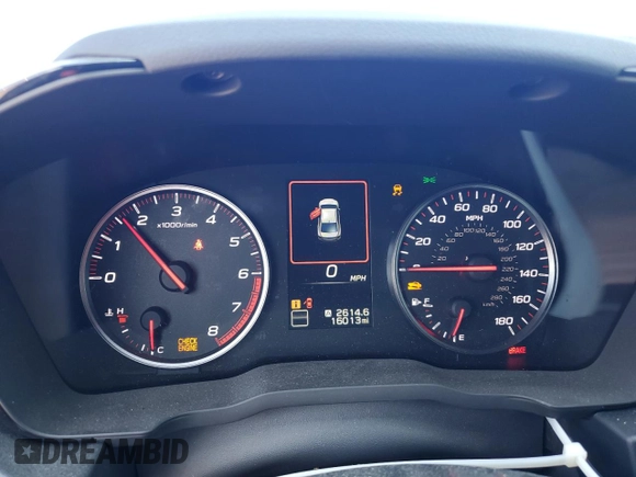 2023 Subaru WRX Premium with VIN JF1VBAF66P9822198, listed as a Copart auction lot 62338545 with 16,013 mi miles and Salvage title. Bid and sale history available at DreamBid. Image 9.