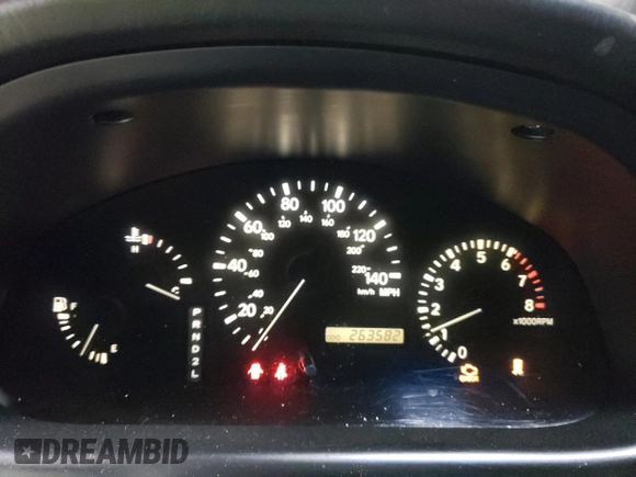 2002 Lexus RX 300 with VIN JTJHF10U420257656, listed as a Copart auction lot 77588804 with 263,582 mi miles and Salvage Title. Bid and sale history available at carsss.com. Image 9.