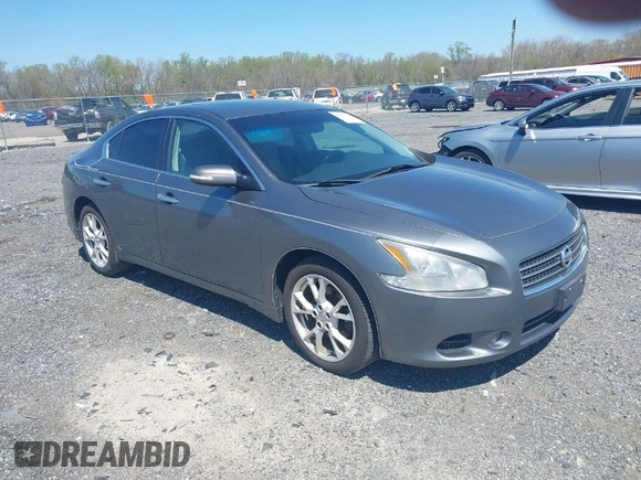 2014 Nissan Maxima SV with VIN 1N4AA5AP1EC458409, listed as a IAAI auction lot 42056758 with 103,570 mi miles and . Bid and sale history available at DreamBid. Image 1.