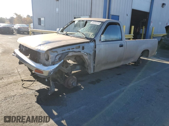 1993 Toyota T100 z VIN JT4VD20C5P0005978, wystawiony jako Copart lot #80282574 z przebiegiem Nie podano mil oraz Szkoda całkowita • Salvage title. Historia ofert i sprzedaży dostępna na DreamBid. Obrazek 1.
