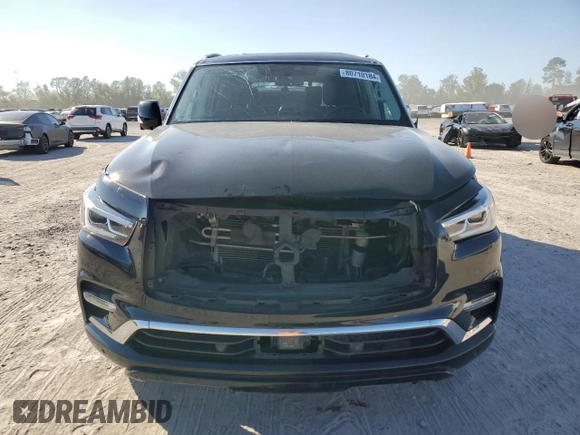 2020 Infiniti QX80 LUXE with VIN JN8AZ2NF6L9704744, listed as a Copart auction lot 80710184 with 89,701 mi miles and Salvage Title. Bid and sale history available at carsss.com. Image 5.