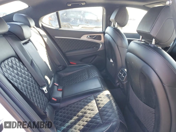 2021 Genesis G70 3.3T with VIN KMTG34LEXMU073395, listed as a Copart auction lot 43567435 with 149,093 mi miles and Salvage title. Bid and sale history available at DreamBid. Image 10.