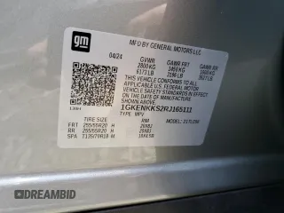 2024 GMC Acadia FWD Elevation z VIN 1GKENKKS2RJ165111, wystawiony jako Copart lot #74203314 z przebiegiem 4059 mil mil oraz Szkody całkowita. Historia ofert i sprzedaży dostępna na DreamBid. Obrazek 14.