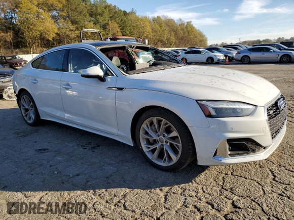 2020 Audi A5 Sportback Premium Plus with VIN WAUCNCF55LA003832, listed as a Copart auction lot 77118973 with 38,330 mi miles. Bid and sale history available at carsss.com. Image 4.