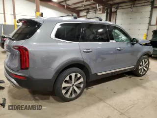 2022 Kia Telluride S with VIN 5XYP6DHCXNG249121, listed as a Copart auction lot 87368404 with 37,642 mi miles and Salvage Title. Bid and sale history available at DreamBid. Image 3.