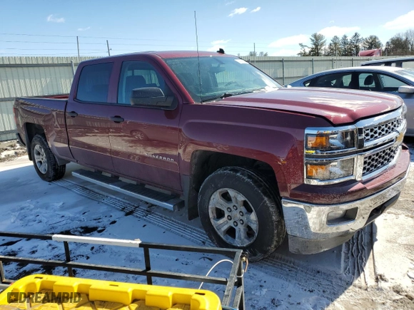 2014 Chevrolet Silverado 1500 LT with VIN 3GCUKRECXEG550697, listed as a Copart auction lot 46462095 with 90,013 mi miles and Salvage Title. Bid and sale history available at carsss.com. Image 4.