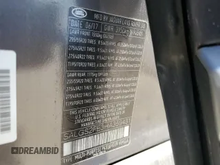 2017 Land Rover Range Rover with VIN SALGS2FE3HA359431, listed as a Copart auction lot 61728395 with 75,210 mi miles and Salvage title. Bid and sale history available at DreamBid. Image 14.