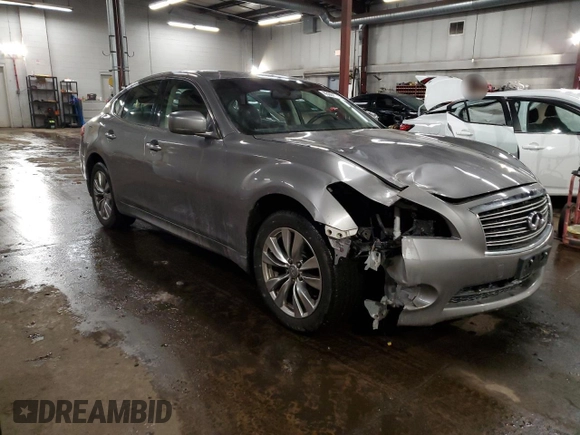 2011 Infiniti M with VIN JN1BY1AR1BM376791, listed as a Copart auction lot 43964725 with 190,460 mi miles and Salvage Title. Bid and sale history available at DreamBid. Image 4.
