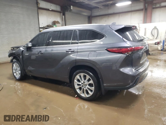 2021 Toyota Highlander Hybrid Limited with VIN 5TDXBRCH0MS522418, listed as a Copart auction lot 44133135 with 94,124 mi miles and Salvage title. Bid and sale history available at DreamBid. Image 2.