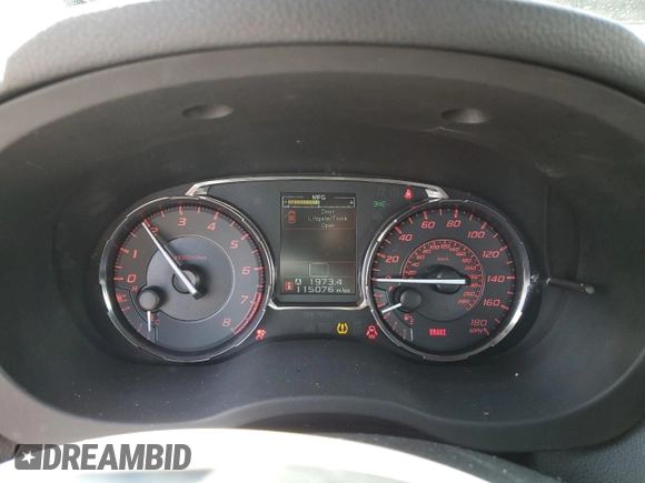 2016 Subaru WRX Premium with VIN JF1VA1E69G9802788, listed as a Copart auction lot 48078645 with 115,076 mi miles and Non Repairable. Bid and sale history available at carsss.com. Image 9.
