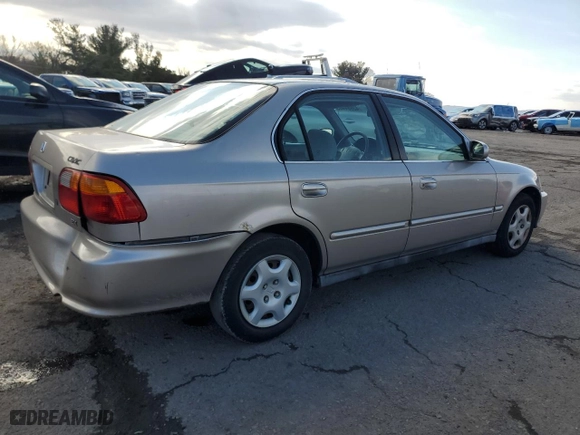 2000 Honda Civic EX with VIN 1HGEJ8641YL041342, listed as a Copart auction lot 43984405 with 163,346 mi miles and Salvage Title. Bid and sale history available at carsss.com. Image 3.