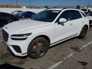 2023 Genesis GV70 2.5T with VIN KMUMADTB6PU119223, listed as a Copart auction lot 45899245 with 5,096 mi miles and Salvage Title. Bid and sale history available at carsss.com. Image 1.