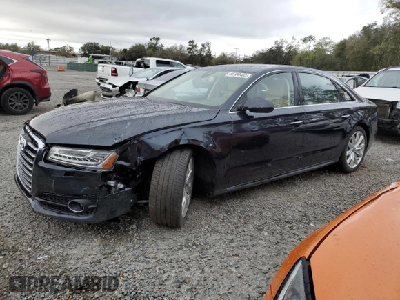 2018 Audi A8 with VIN WAU44AFDXJN000255, listed as a Copart auction lot 45706405 with 60,065 mi miles and Salvage title. Bid and sale history available at DreamBid. Image 1.