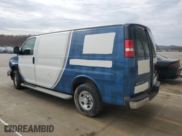 2018 Chevrolet Express Cargo Van with VIN 1GCWGAFG7J1912491, listed as a Copart auction lot 47119905 with 142,521 mi miles and Salvage Title. Bid and sale history available at carsss.com. Image 2.