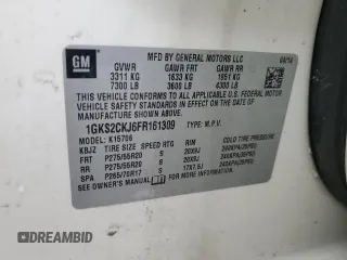 2015 GMC Yukon Denali with VIN 1GKS2CKJ6FR161309, listed as a Copart auction lot 73348094 with 159,319 mi miles and Clean Title. Bid and sale history available at carsss.com. Image 13.