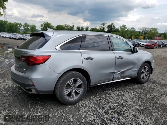 2019 Acura MDX with VIN 5J8YD4H33KL037219, listed as a Copart auction lot 58569505 with 28,215 mi miles and Salvage title. Bid and sale history available at DreamBid. Image 3.