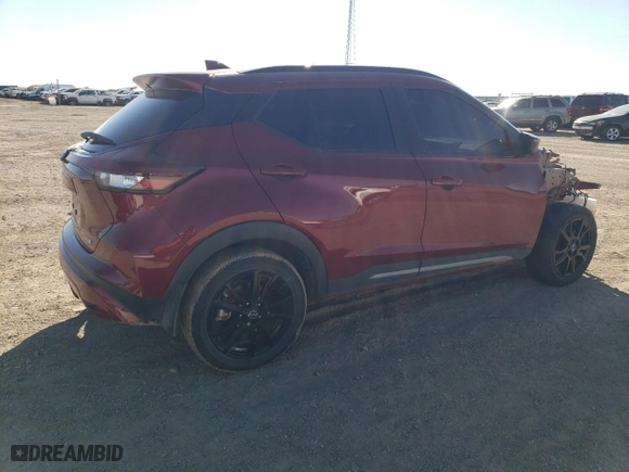 2022 Nissan Kicks SR with VIN 3N1CP5DVXNL494120, listed as a Copart auction lot 47096275 with 21,070 mi miles and Salvage Title. Bid and sale history available at carsss.com. Image 3.