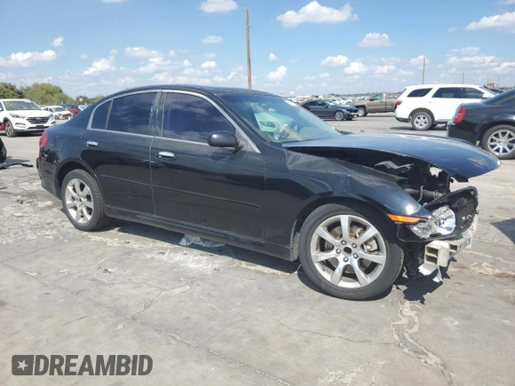 2006 Infiniti G35 with VIN JNKCV51EX6M506957, listed as a Copart auction lot 69821154 with 197,260 mi miles and Salvage Title. Bid and sale history available at DreamBid. Image 4.