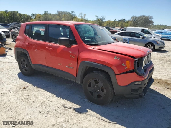 2016 Jeep Renegade Sport with VIN ZACCJBAT0GPC55623, listed as a Copart auction lot 48512905 with 156,267 mi miles and Salvage Title. Bid and sale history available at carsss.com. Image 4.