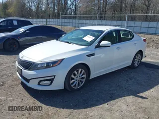 2015 Kia Optima LX with VIN 5XXGM4A70FG470686, listed as a IAAI auction lot 41828763 with 133,547 mi miles. Bid and sale history available at carsss.com. Image 2.