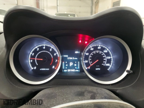 2016 Mitsubishi Lancer SE with VIN JA32V2FW5GU002619, listed as a Copart auction lot 47193795 with 91,645 mi miles and Salvage Title. Bid and sale history available at carsss.com. Image 9.