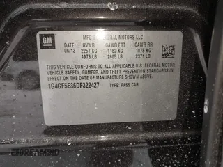 2013 Buick LaCrosse Premium 1 with VIN 1G4GF5E36DF322427, listed as a IAAI auction lot 41574871 with 189,371 mi miles and . Bid and sale history available at DreamBid. Image 9.