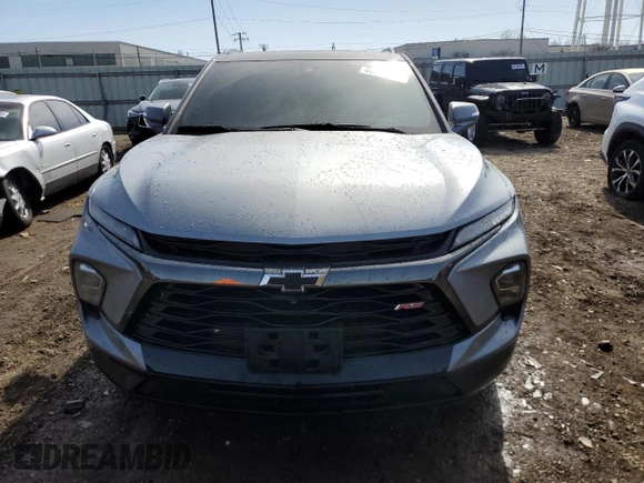 2023 Chevrolet Blazer RS with VIN 3GNKBKRS0PS224320, listed as a Copart auction lot 48774135 with 47,607 mi miles and Salvage title. Bid and sale history available at DreamBid. Image 5.